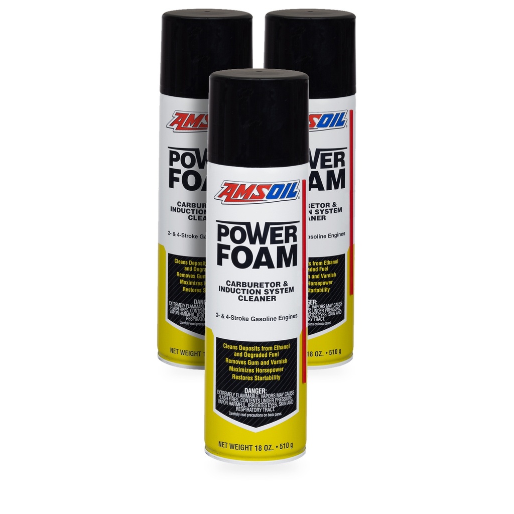 Kit 3 Botes Limpiador de Carburador y Cuerpo de Aceleracion AMSOIL Power Foam