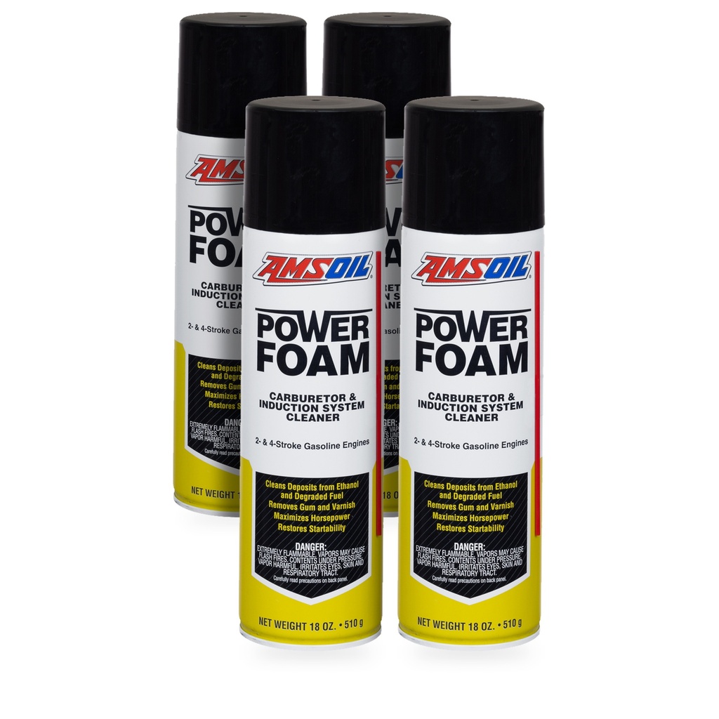Kit 4 Botes Limpiador de Carburador y Cuerpo de Aceleracion AMSOIL Power Foam