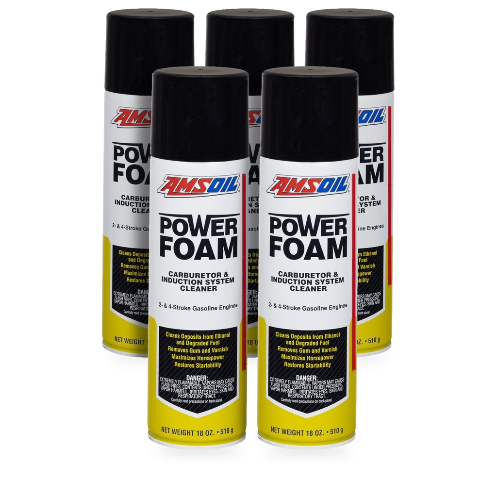Kit 5 Botes Limpiador de Carburador y Cuerpo de Aceleracion AMSOIL Power Foam