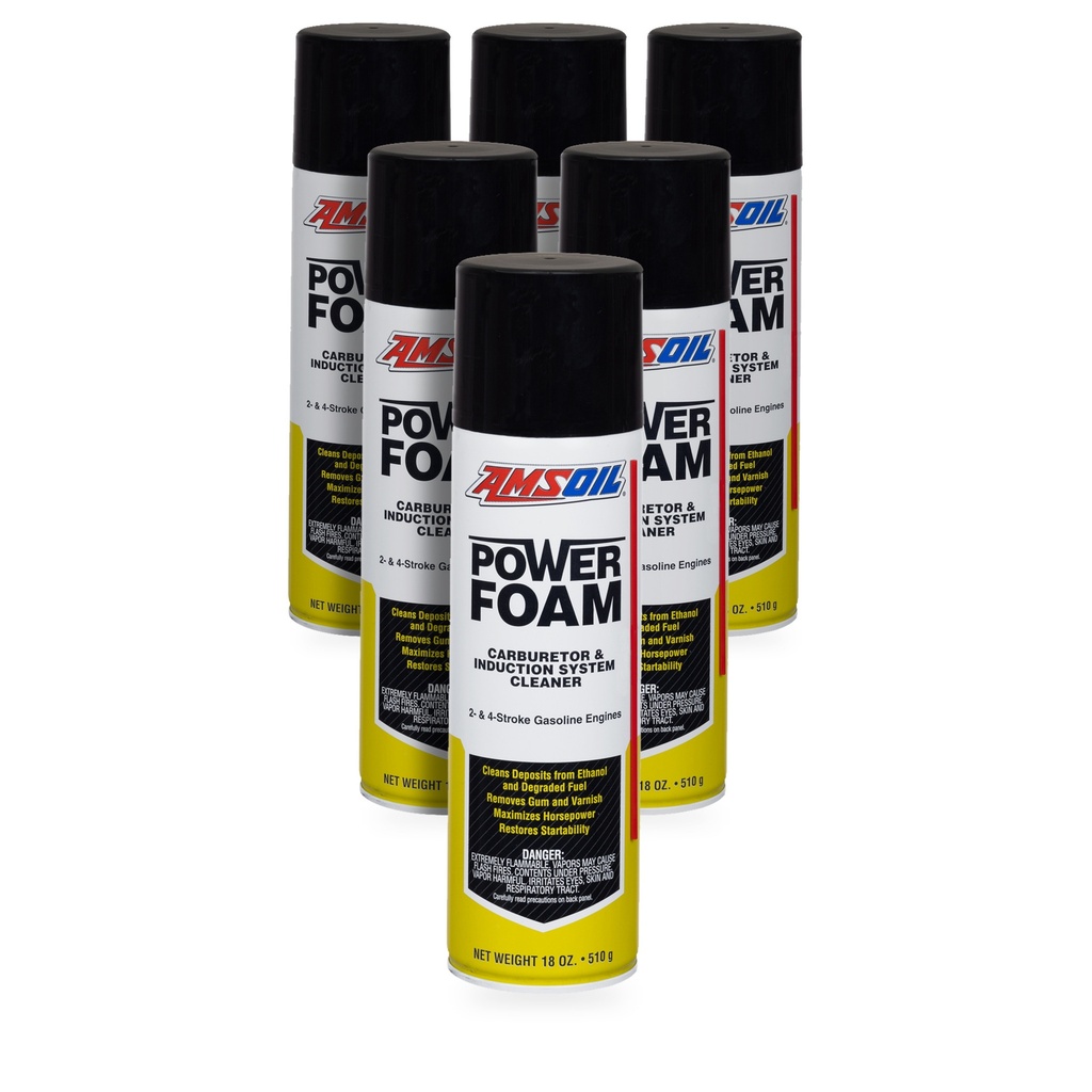 Kit 6 Botes Limpiador de Carburador y Cuerpo de Aceleracion AMSOIL Power Foam
