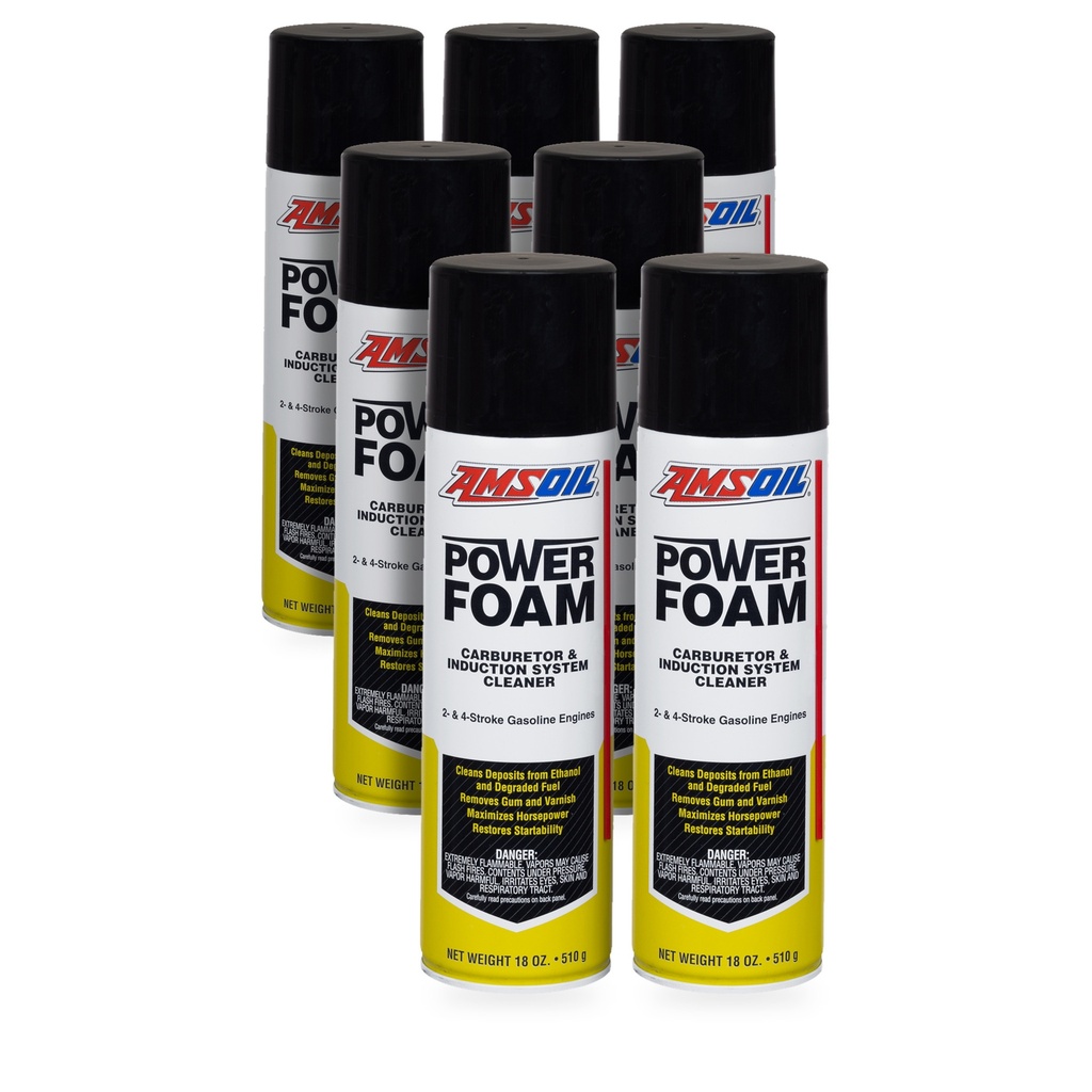 Kit 7 Botes Limpiador de Carburador y Cuerpo de Aceleracion AMSOIL Power Foam