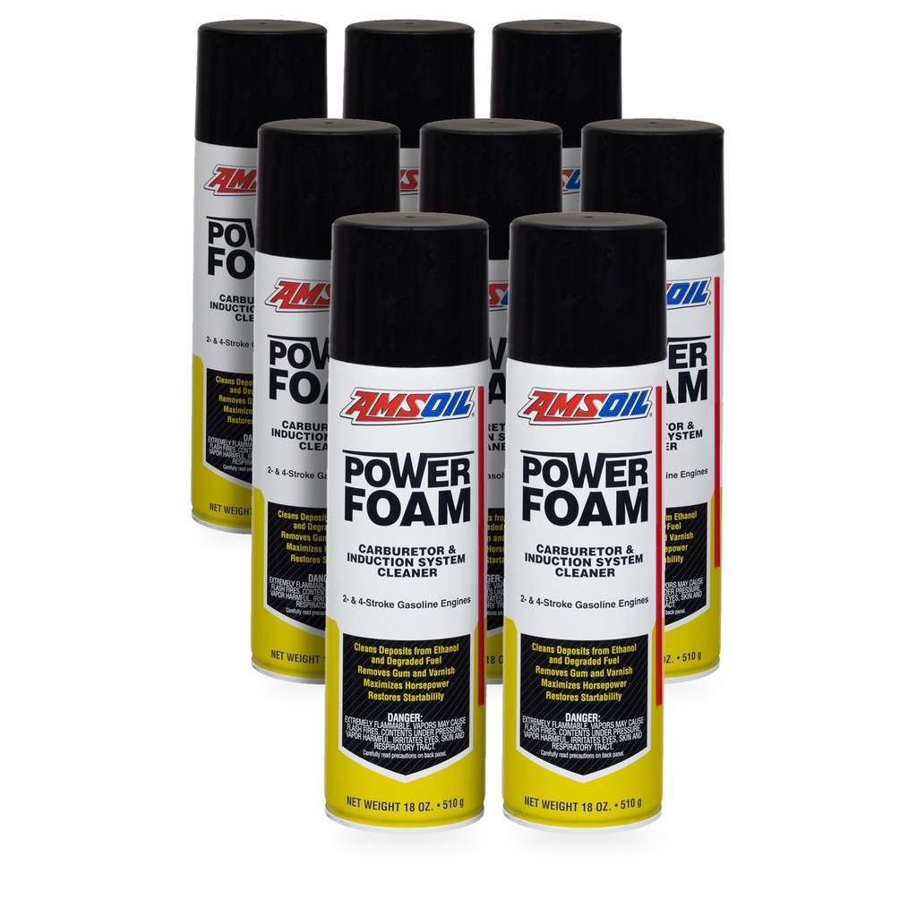 Kit 8 Botes Limpiador de Carburador y Cuerpo de Aceleracion AMSOIL Power Foam