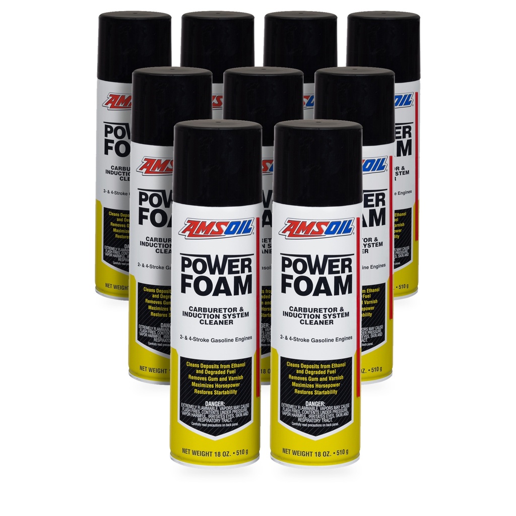 Kit 9 Botes Limpiador de Carburador y Cuerpo de Aceleracion AMSOIL Power Foam