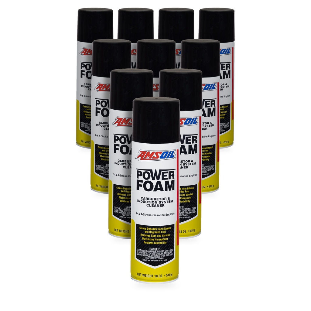 Kit 10 Botes Limpiador de Carburador y Cuerpo de Aceleracion AMSOIL Power Foam
