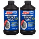 Kit 2 Botes Liquido de Frenos Sintetico DOT 3 y 4 AMSOIL