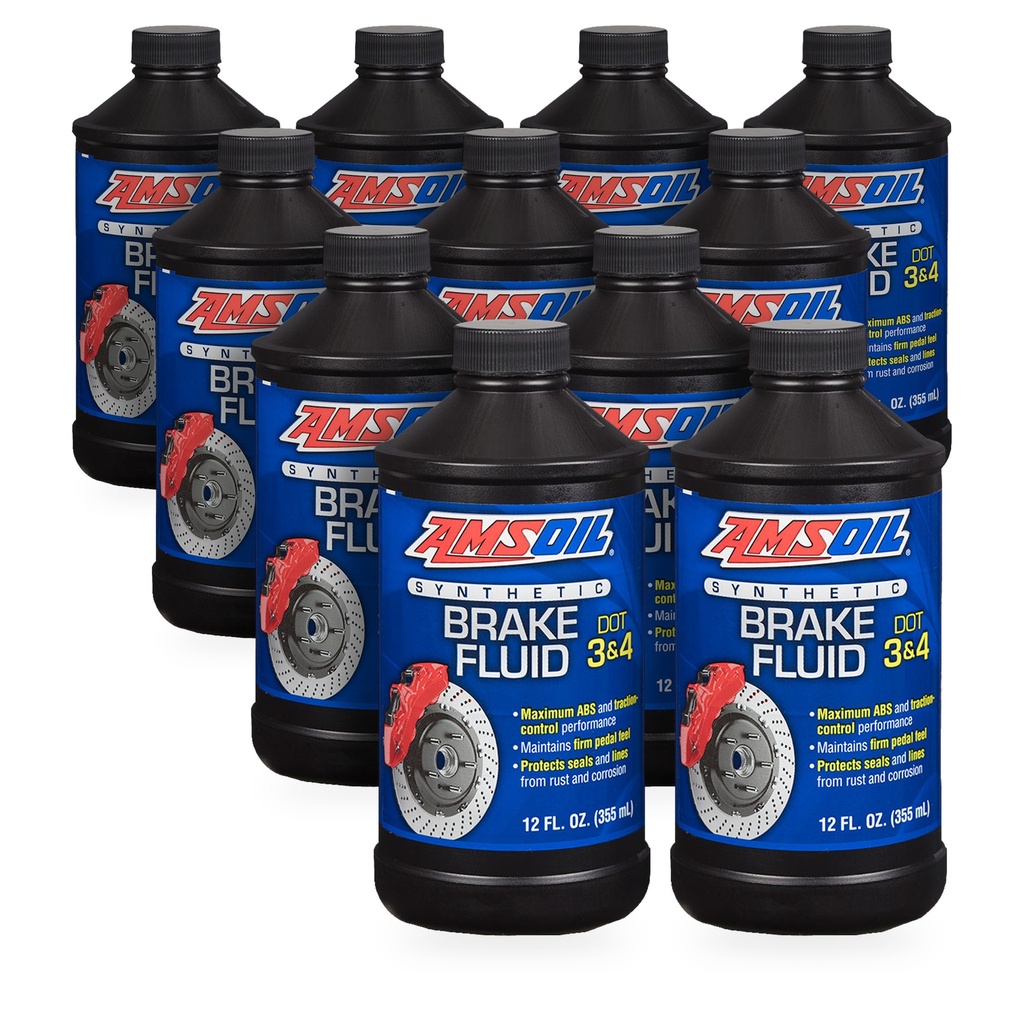 Kit 11 Botes Liquido de Frenos Sintetico DOT 3 y 4 AMSOIL