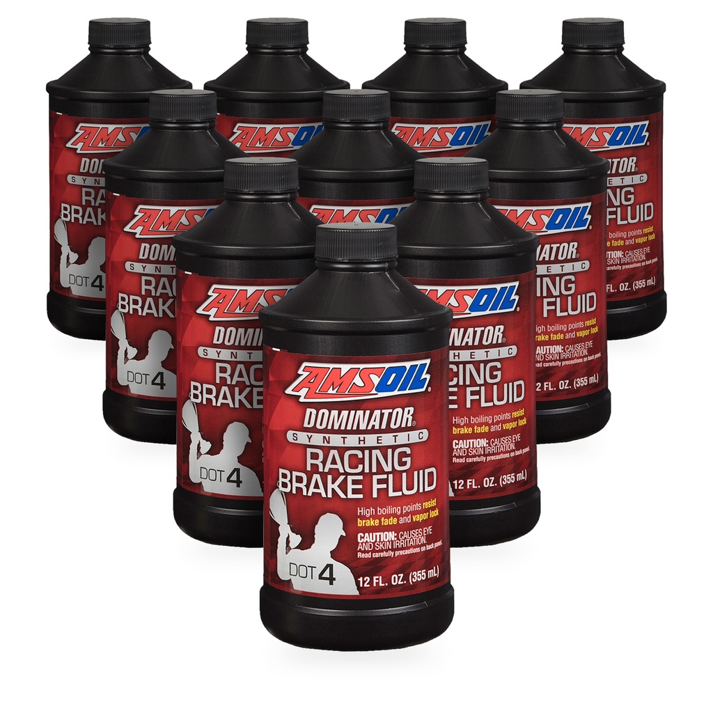 Kit 10 Botes Liquido de Frenos Sintetico DOT 4 AMSOIL DOMINATOR