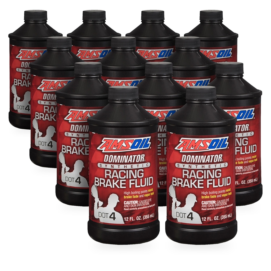 Kit 12 Botes Liquido de Frenos Sintetico DOT 4 AMSOIL DOMINATOR