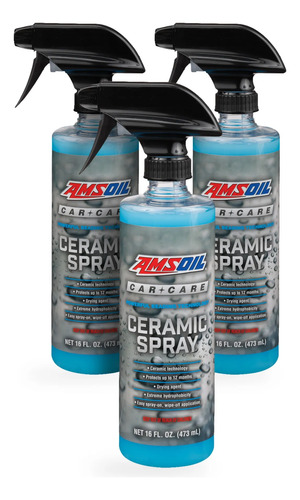 Kit 3 Ceras Ceramica Amsoil Spray Hidrofobico 1 Litro