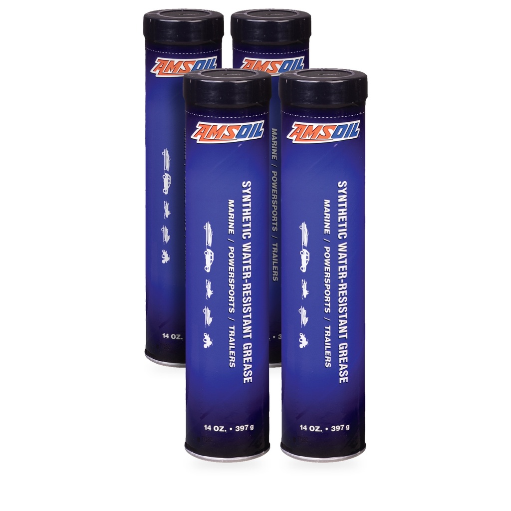 Kit 4 Cartuchos Grasa Sintetica Resistente al Agua AMSOIL