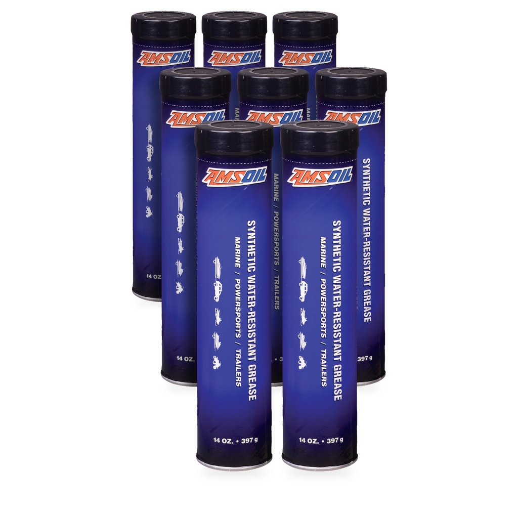 Kit 8 Cartuchos Grasa Sintetica Resistente al Agua AMSOIL