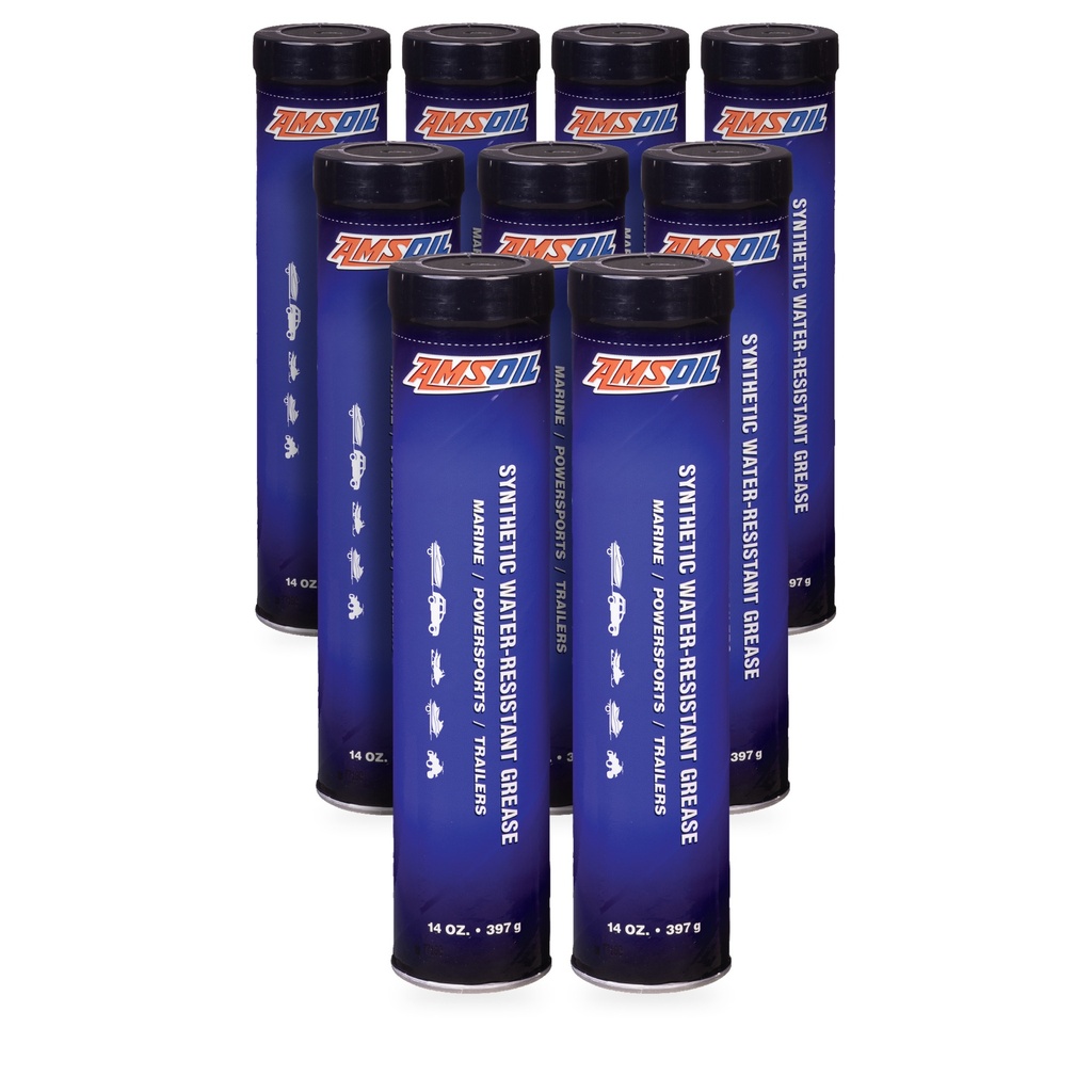 Kit 9 Cartuchos Grasa Sintetica Resistente al Agua AMSOIL