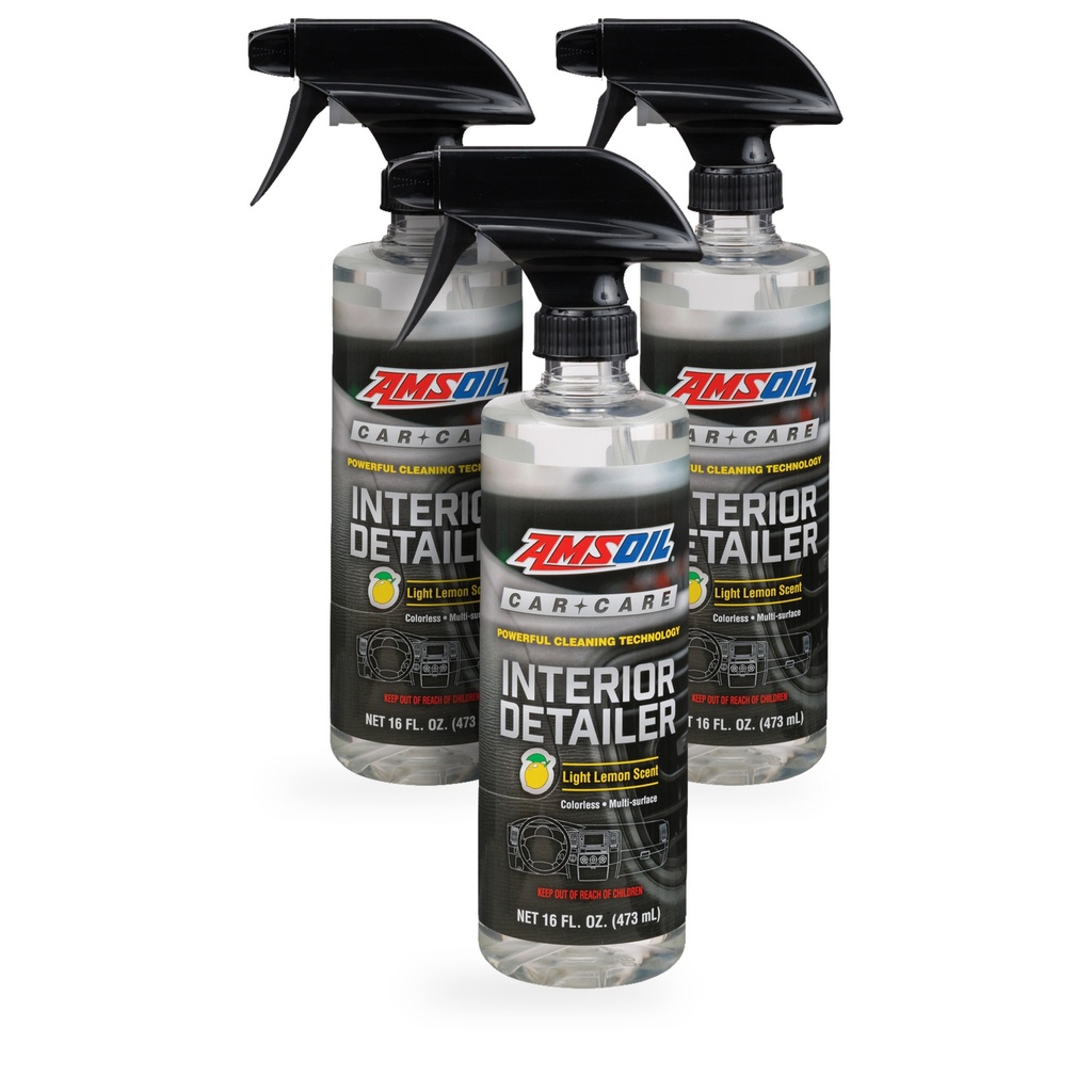 Kit 3 Botellas Limpiador de Interiores Aroma Limon AMSOIL