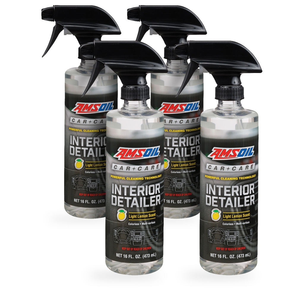 Kit 4 Botellas Limpiador de Interiores Aroma Limon AMSOIL