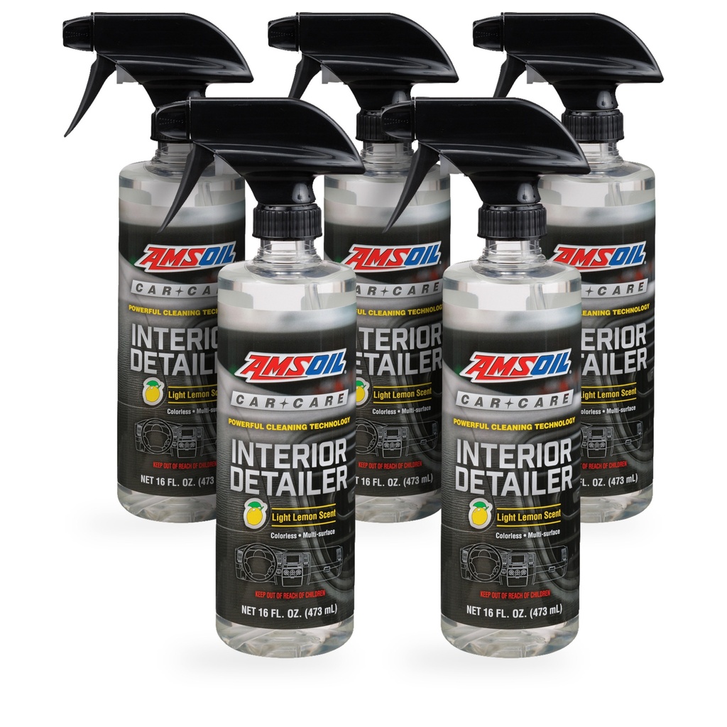 Kit 5 Botellas Limpiador de Interiores Aroma Limon AMSOIL
