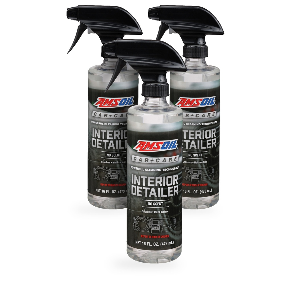Kit 3 Botellas Limpiador de Interiores Sin Aroma AMSOIL