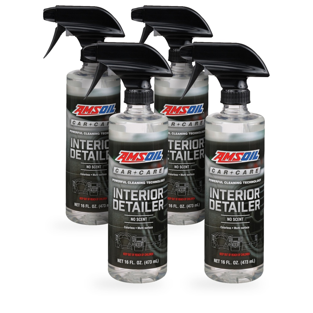 Kit 4 Botellas Limpiador de Interiores Sin Aroma AMSOIL