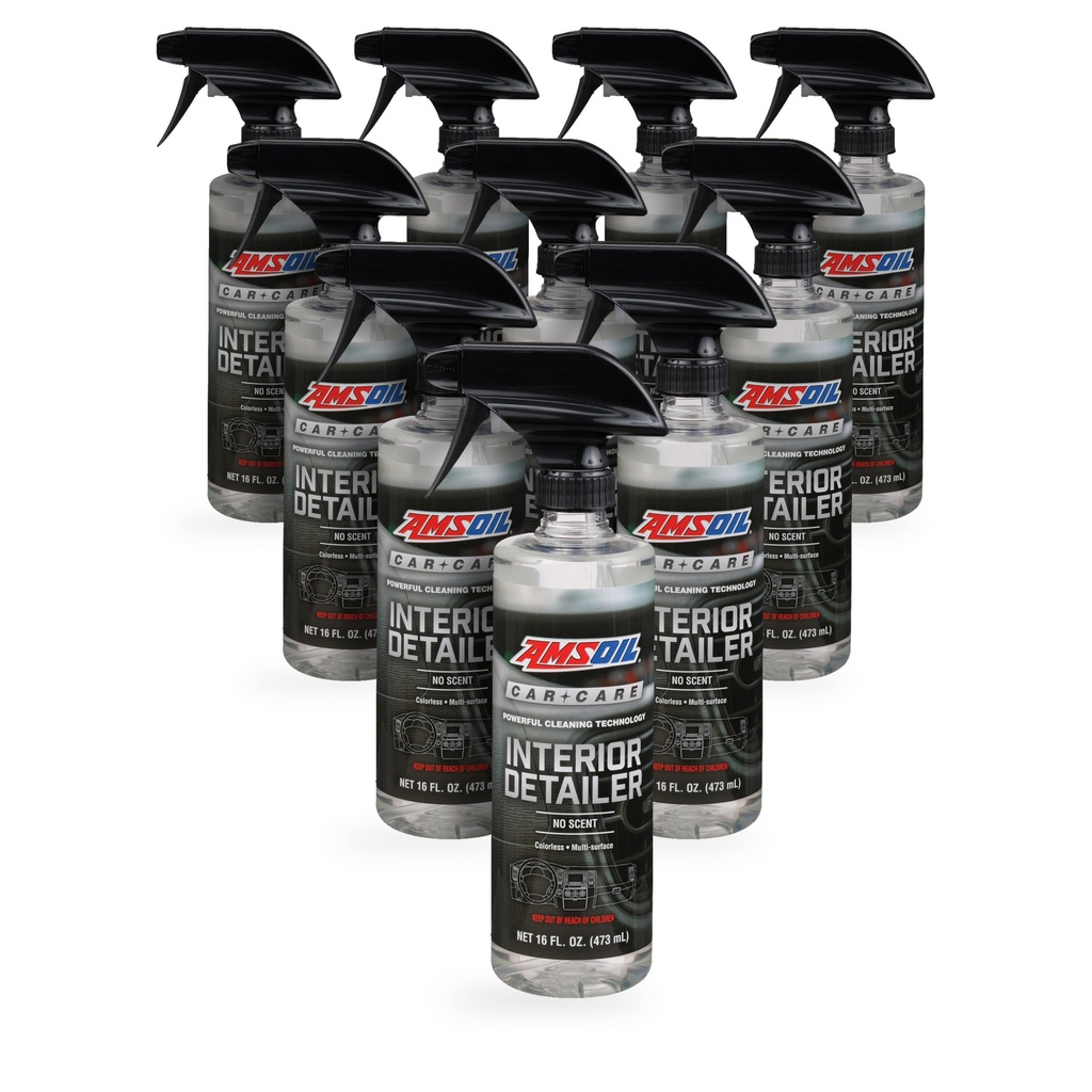 Kit 10 Botellas Limpiador de Interiores Sin Aroma AMSOIL