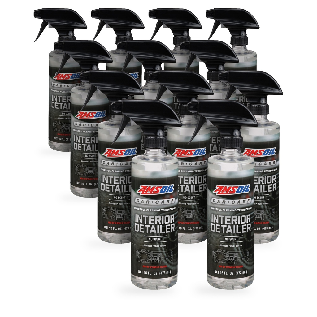 Kit 12 Botellas Limpiador de Interiores Sin Aroma AMSOIL
