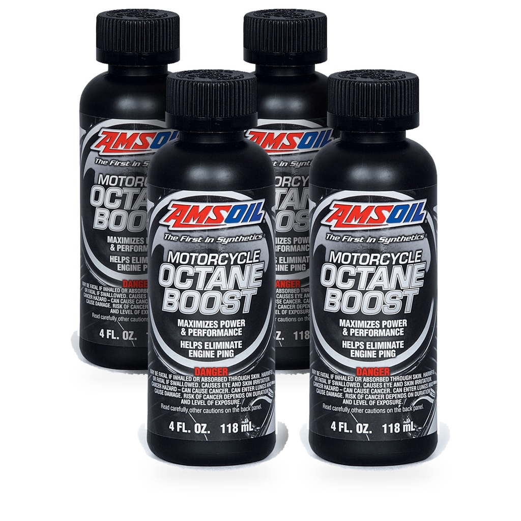 Kit 4 Botellas Aditivo Octanaje para Motocicleta AMSOIL