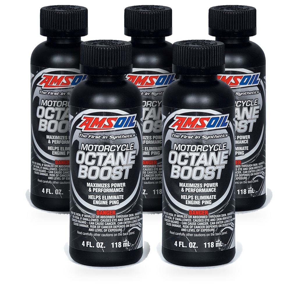 Kit 5 Botellas Aditivo Octanaje para Motocicleta AMSOIL