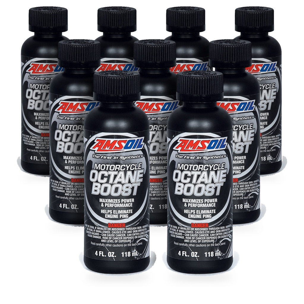 Kit 9 Botellas Aditivo Octanaje para Motocicleta AMSOIL