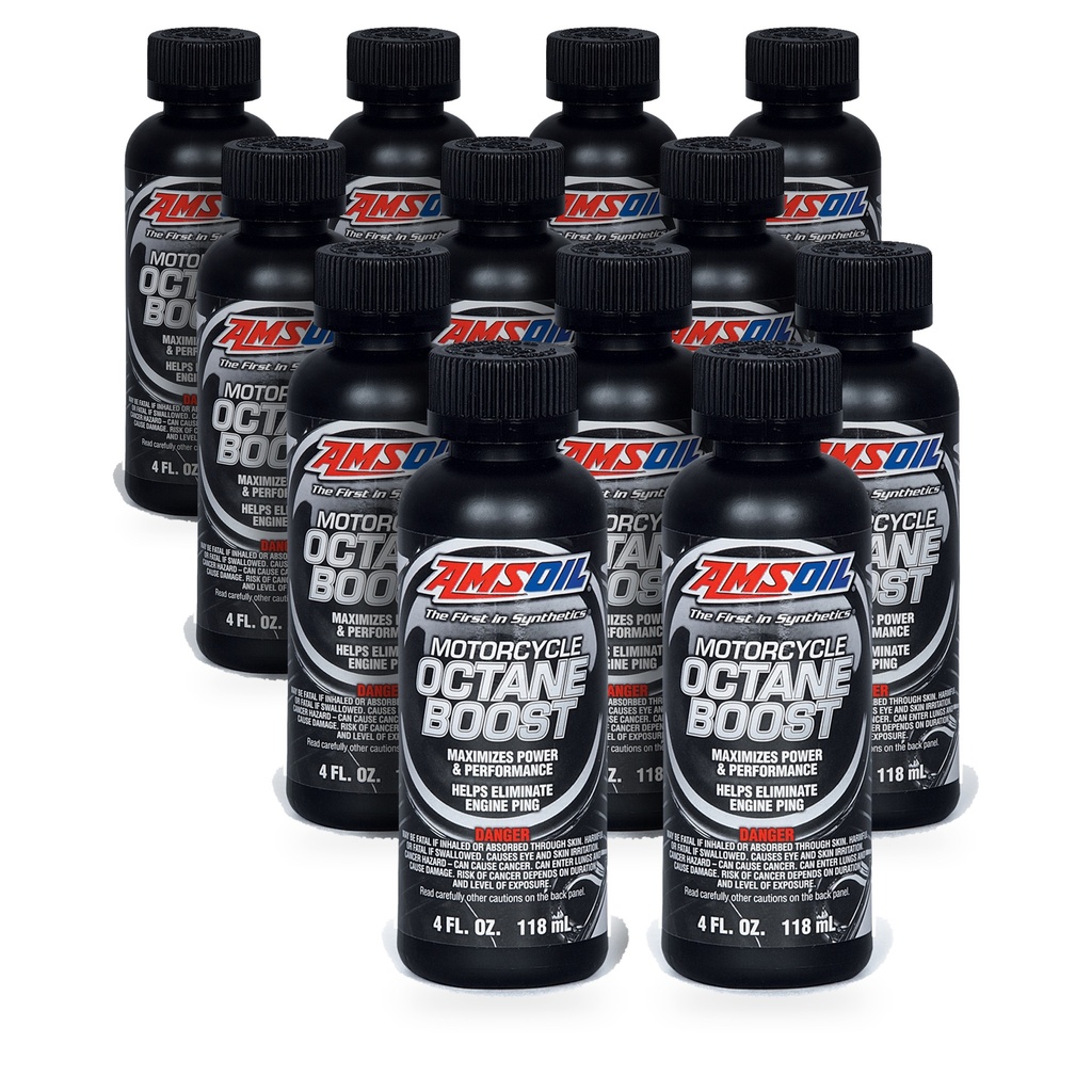 Kit 12 Botellas Aditivo Octanaje para Motocicleta AMSOIL